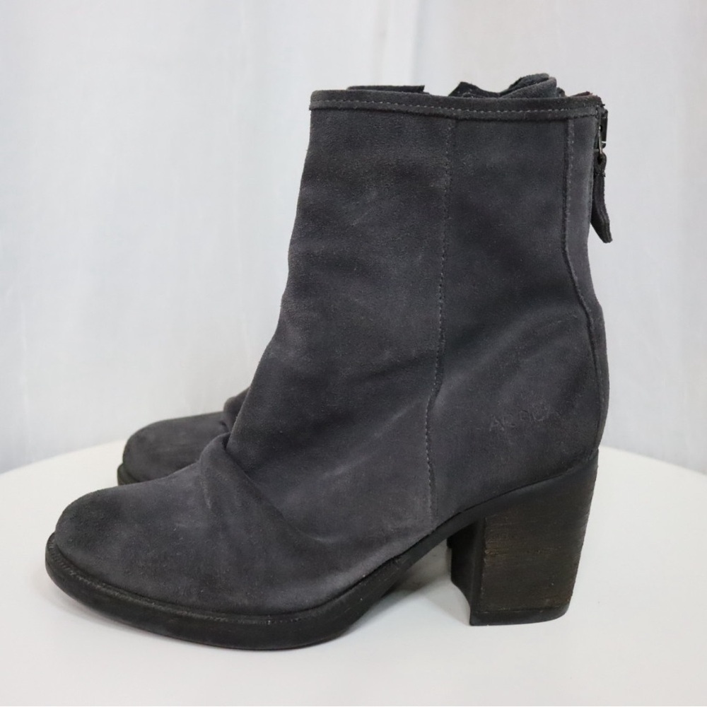 ARTICA Suede Leather Slouchy Heeled Boots - Picture 5 of 15